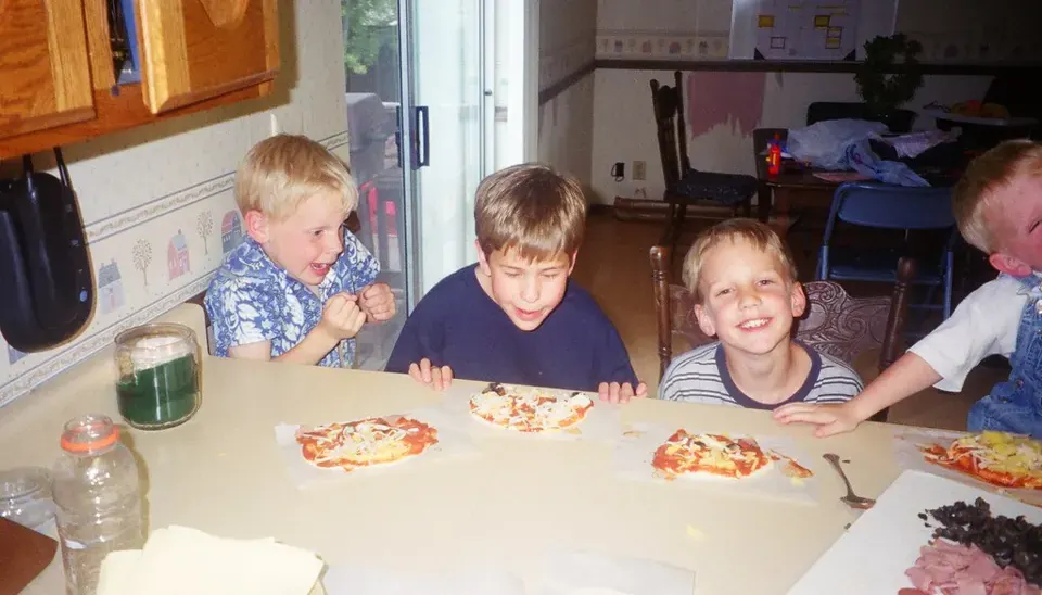 A shared birthday meal · 2000